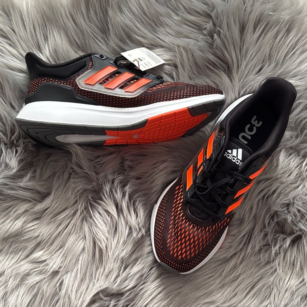 Adidas EQ21 Run Men's Black and Orange Sneakers
